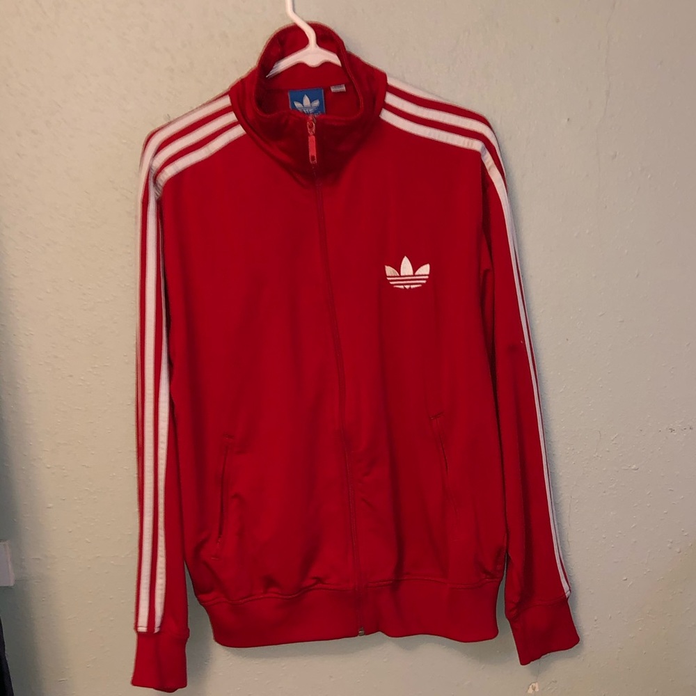 Adidas track jacket in red!